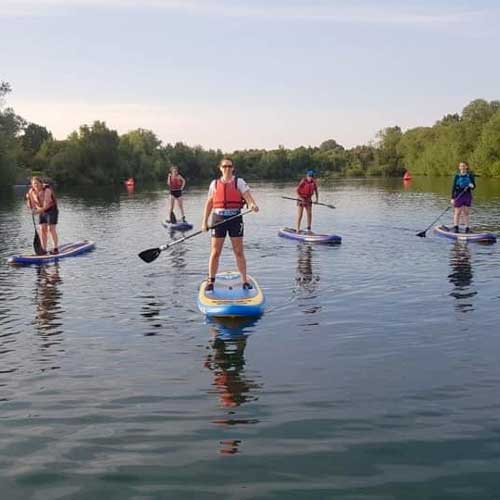 stand up paddle boarding group session